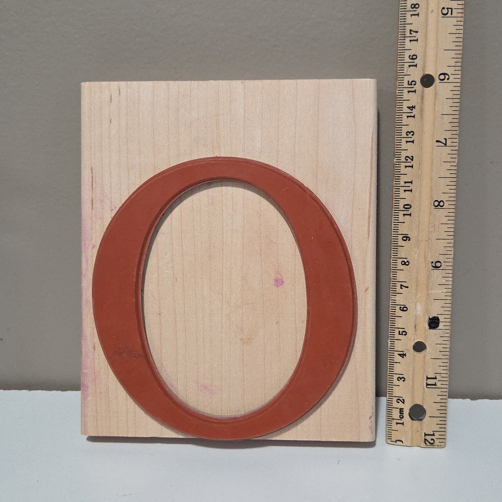 O Monogram Capital letter Rubber stamp